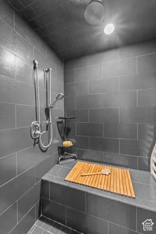 The steam shower also has a rain shower head, hand-held shower, and built in bench, sit and relax.