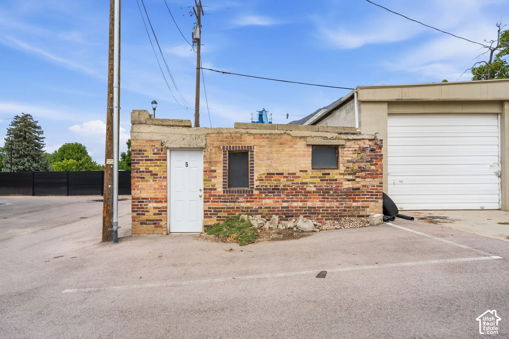 Small office/ storage space attached to garages.