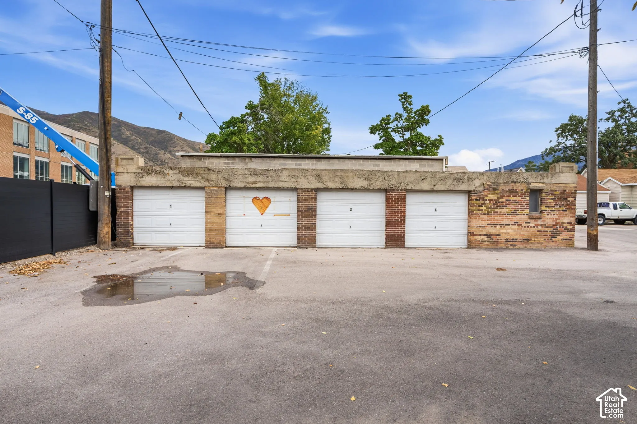 Four individual garages.