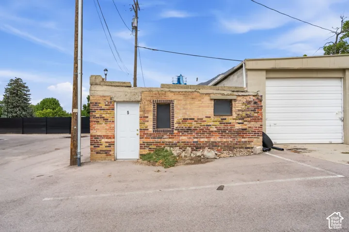 Small office/ storage space attached to garages.