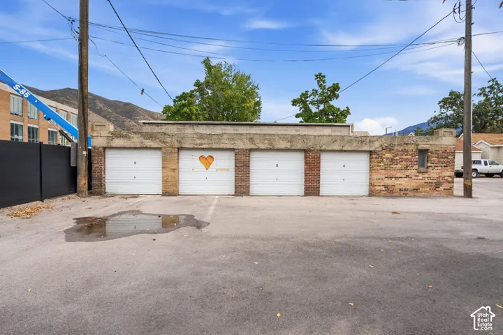 Four individual garages.