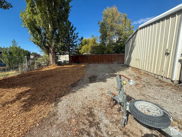 Gravel parking area