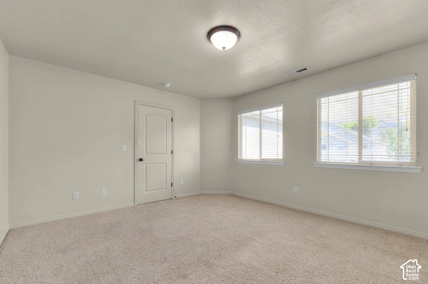 Primary Bedroom-Neutral-toned walls and carpeted flooring