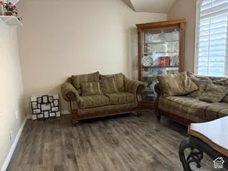 Wood-finish flooring throughout