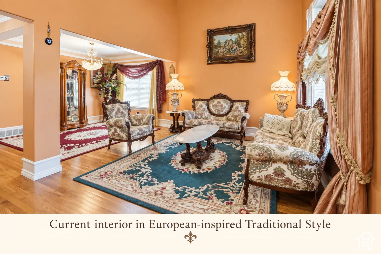 Current interior in European-Inspired Traditional Style