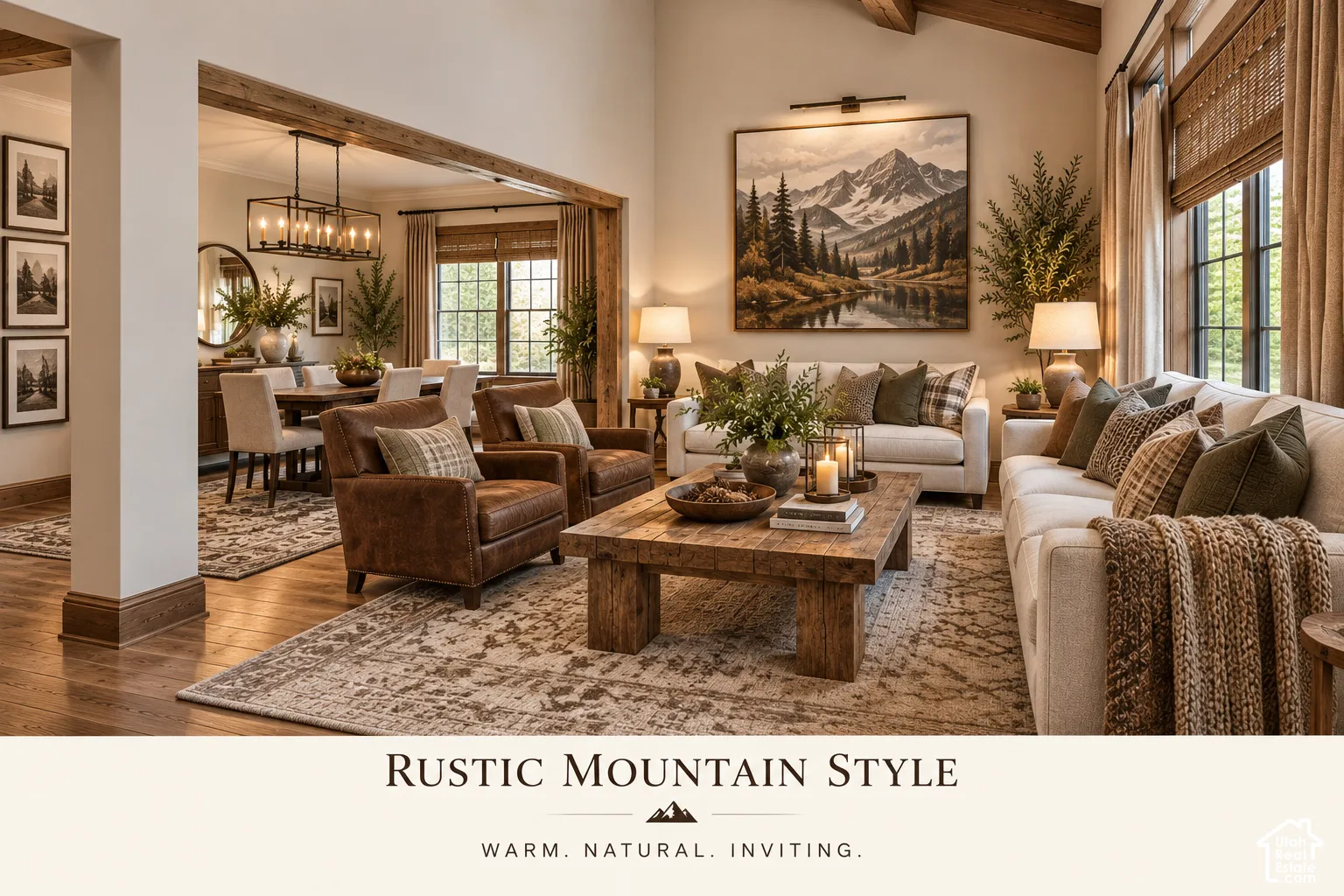 The same room how it looks in Rustic Mountain Style