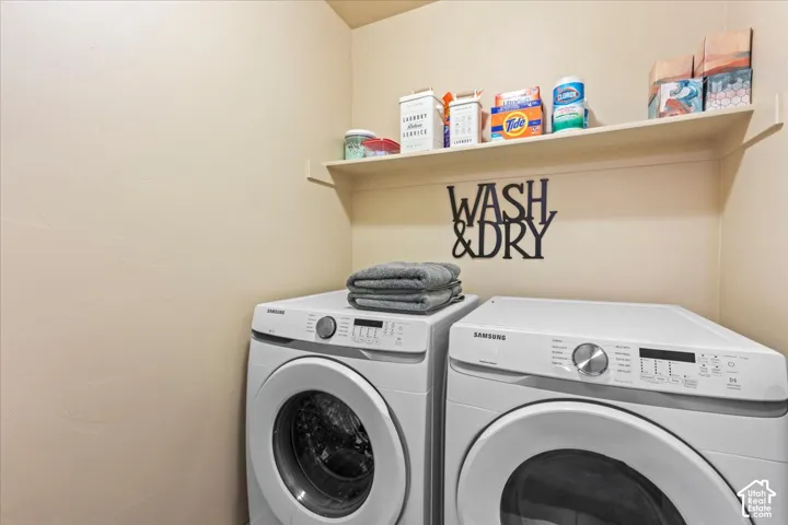 Built-in shelving for storage