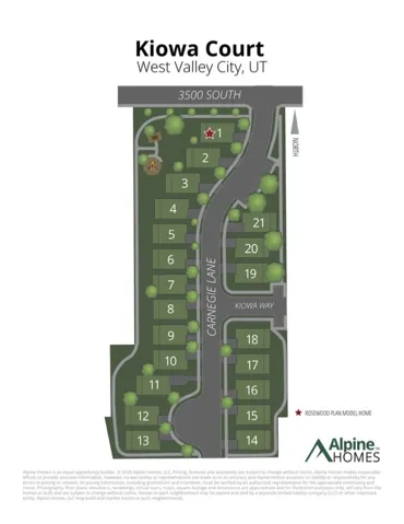 Site Plan. Indicating lot configurations and street layouts for the property