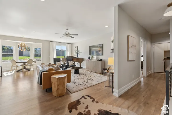 Light wood-finish flooring throughout