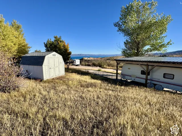 Shed on lot 161 and trailer on lot 160