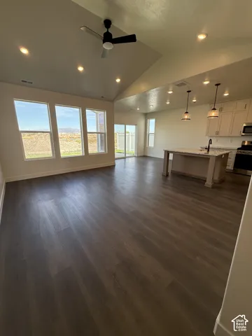 Great Room featuring Vaulted ceiling