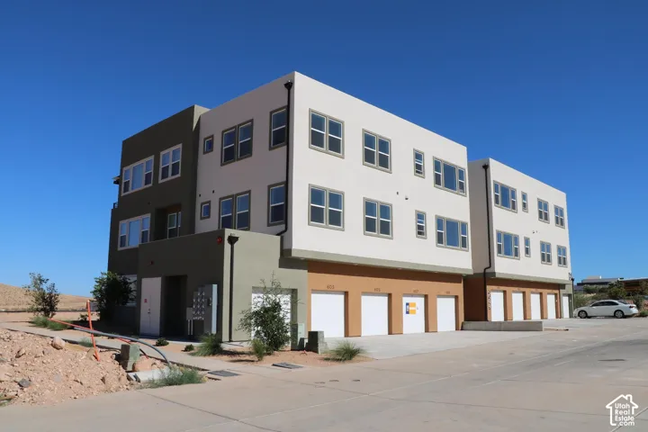 Contemporary multi-story structure with a stucco exterior