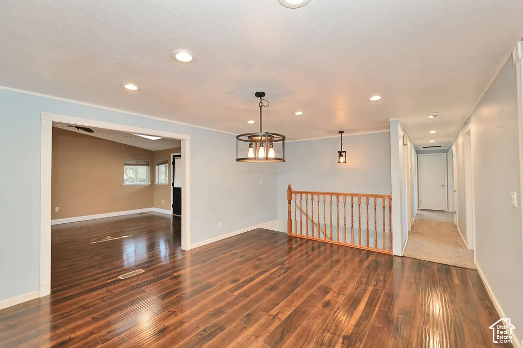 Wood-finish flooring with recessed lighting