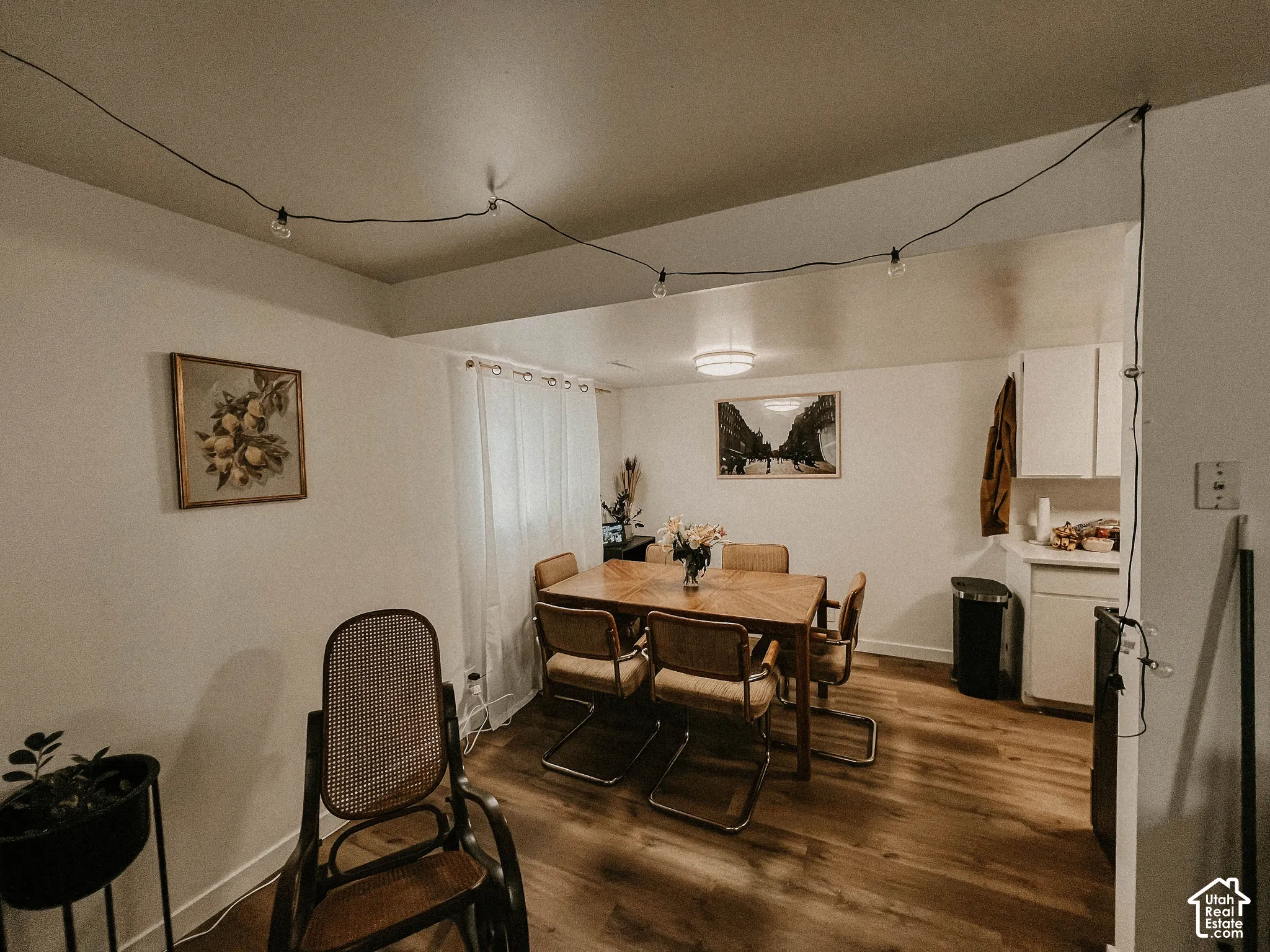 Wood-finish flooring throughout