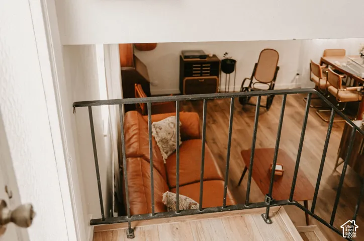 Wood-finish flooring throughout