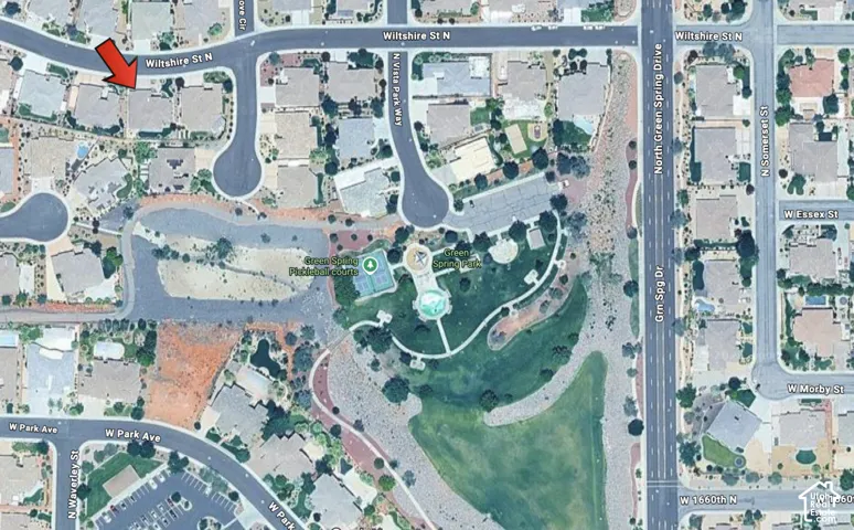 Aerial Map. Depicting the property's location within its geographic area