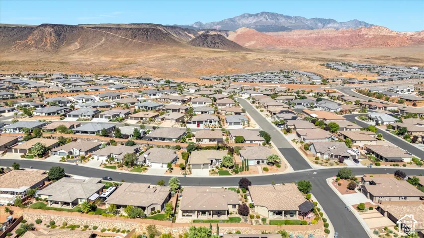 Extensive residential development with a mountain backdrop