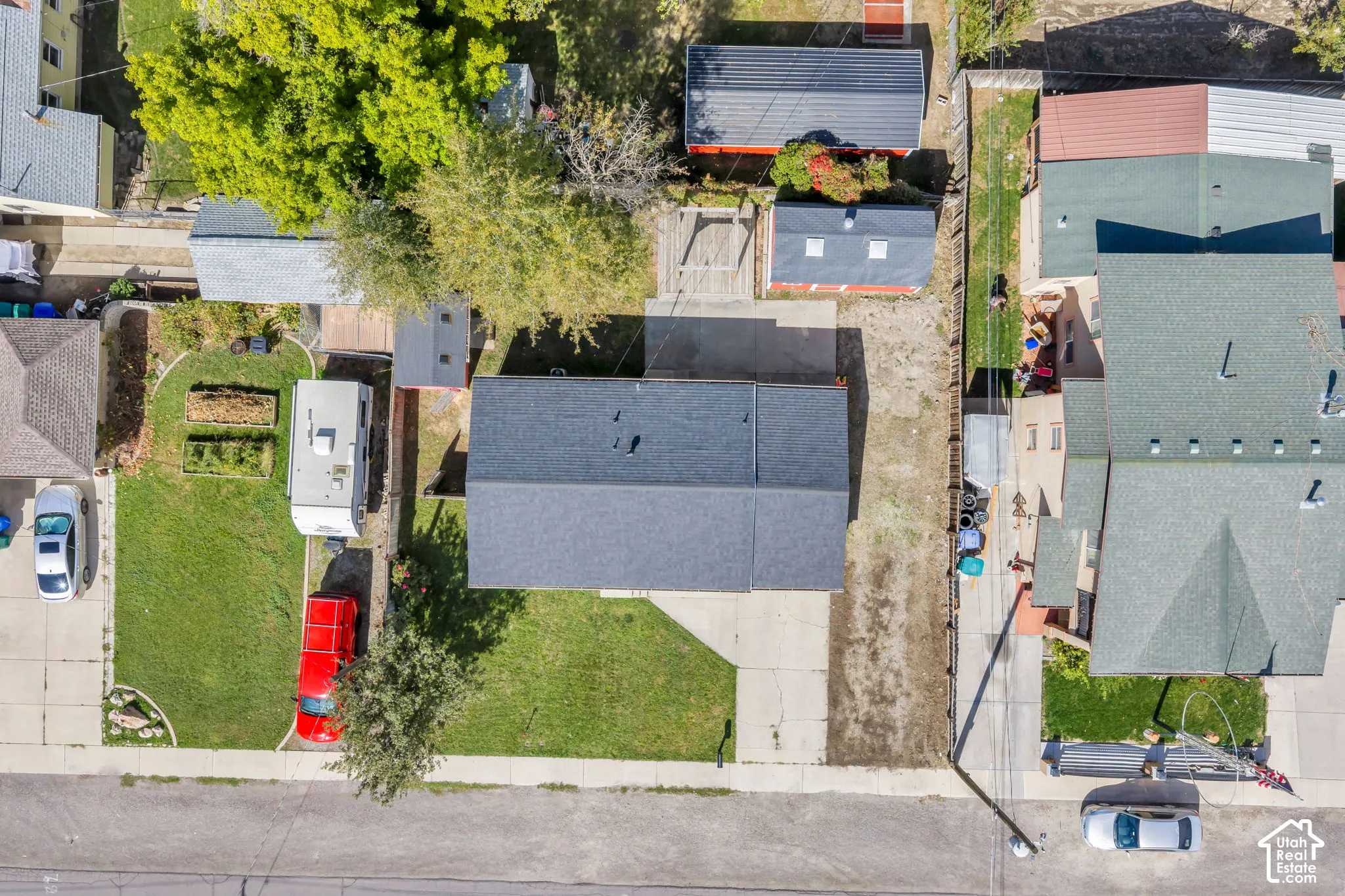 Ariel view of the property
