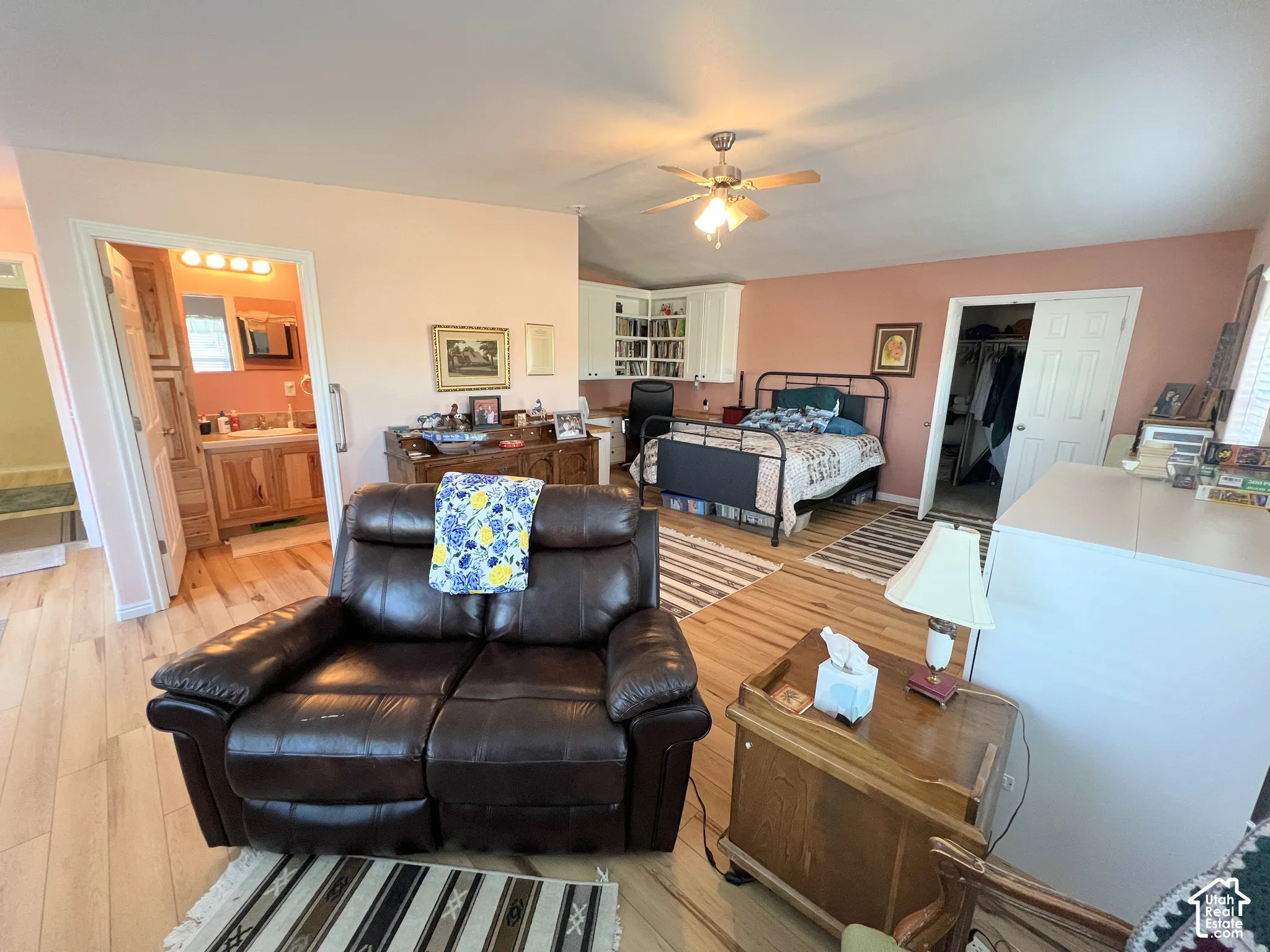 Light wood-finish flooring throughout