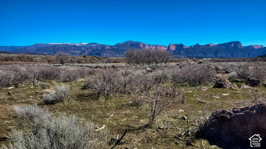 Expansive undeveloped land featuring natural shrubbery and scattered rock formations