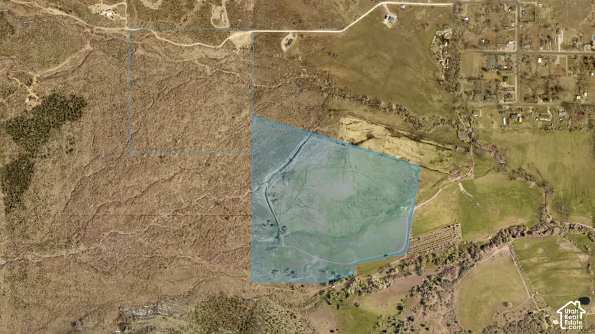 Real Estate Map. Aerial view of the property with boundary outlines