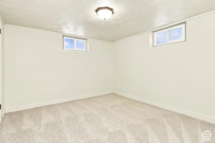 Recessed windows, light-toned walls, and neutral carpeting