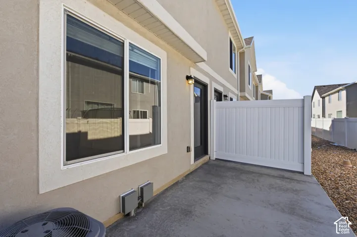 Private patio with concrete surface
