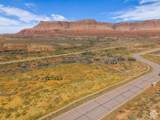 Aerial View of the lot looking northwest (Lot Lines are Estimates Only)