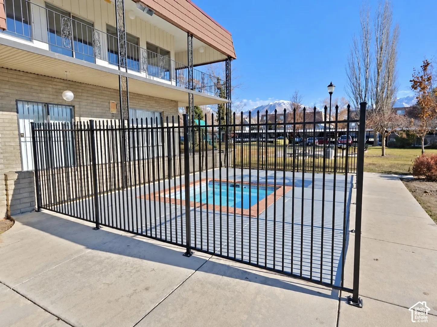 Fenced community pool