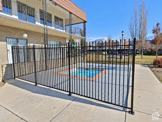 Fenced community pool