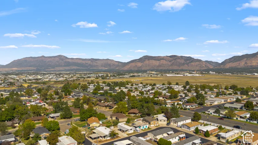 Expansive residential area with a prominent mountain backdrop