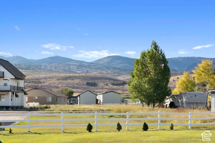 Distant mountain range and expansive open terrain