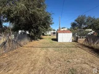 Chain-link fencing defines property lines