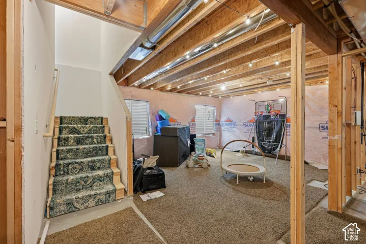 Unfinished basement. Configure it to meet your wants.