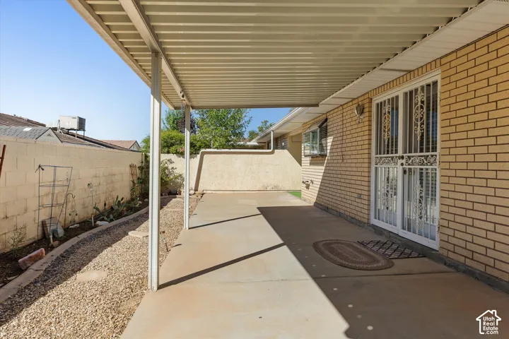 Large Covered Patio off Kitchen & Dining Area
