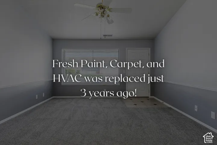Fresh Paint, Carpet & HVAC was Replaced 3 Years Ago