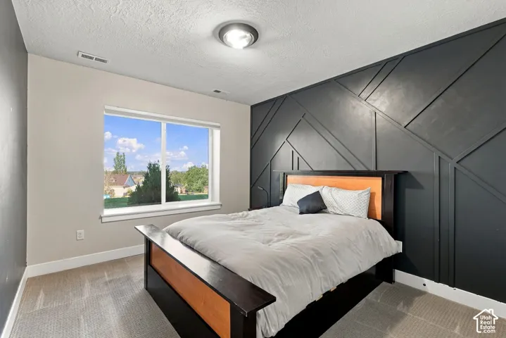 Decorative accent wall with geometric paneling