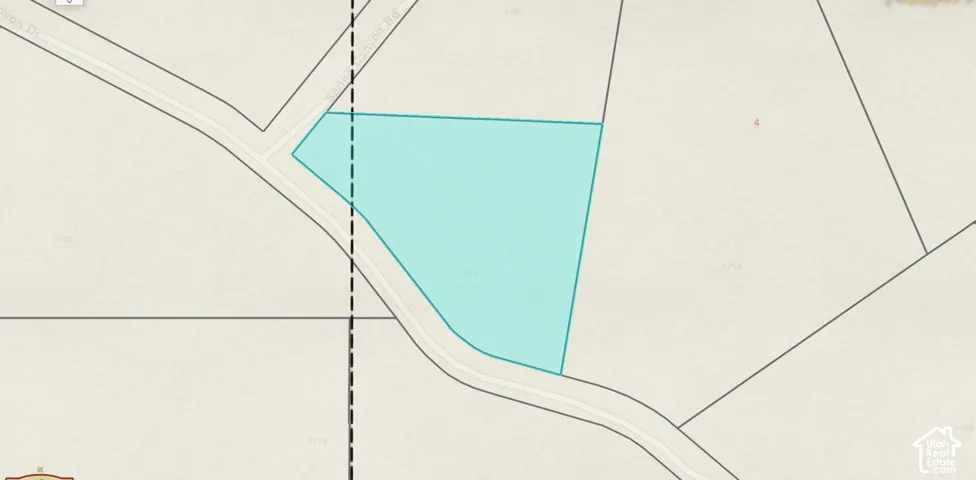 Real Estate Map. Displaying the outline and location of the property