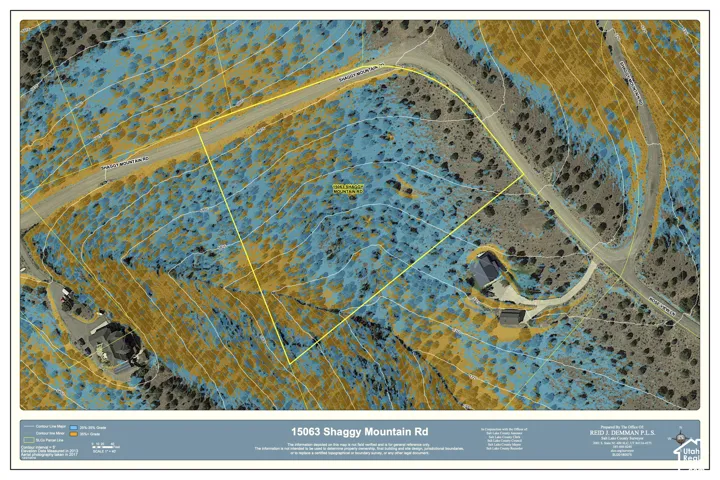 Plat Map. Illustrating the property boundaries and topographical features