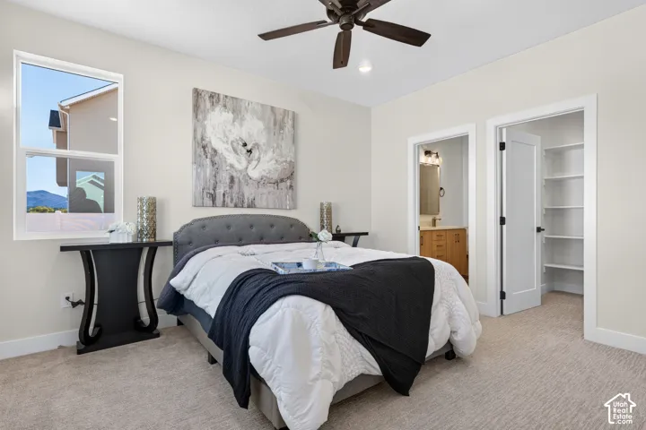Recessed lighting and a ceiling fan with integrated lighting
