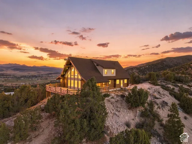A-frame architectural style with expansive window wall