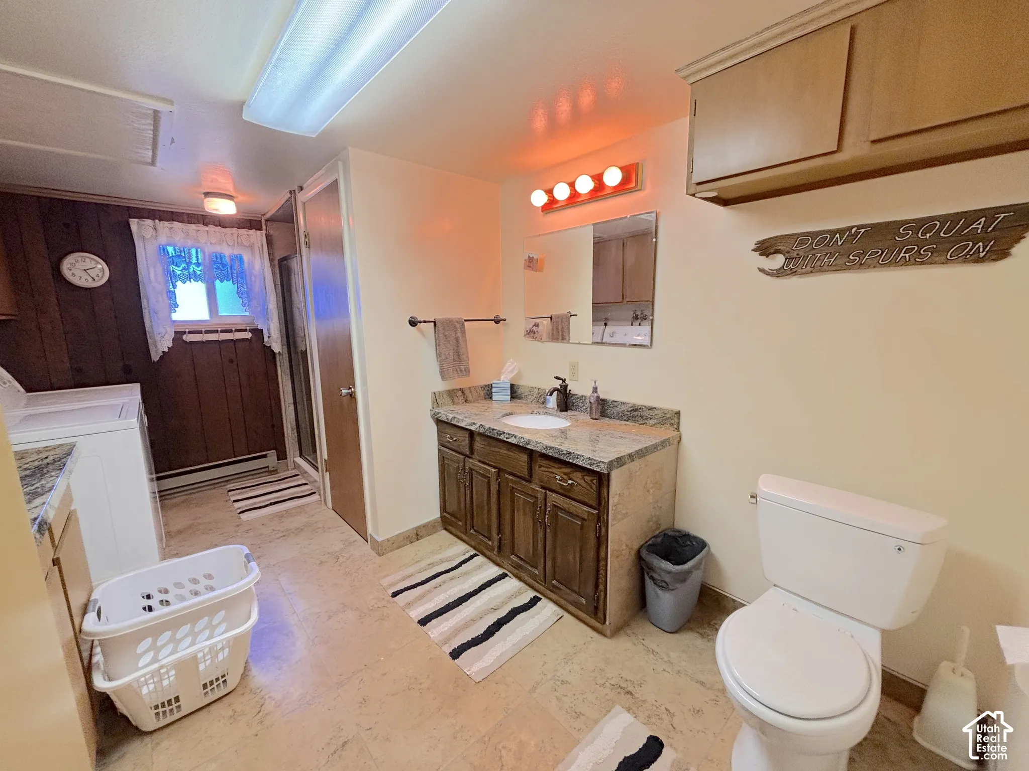 Combined bathroom and laundry area f
