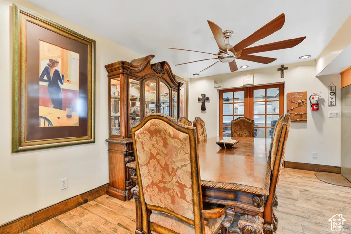 Wood-finish flooring with coordinating baseboards