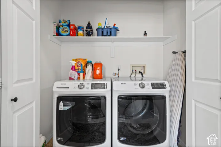Built-in shelving for storage