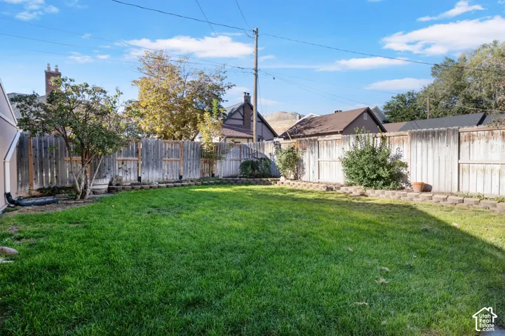 Large private backyard