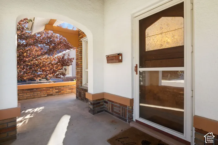 Inviting covered front porch