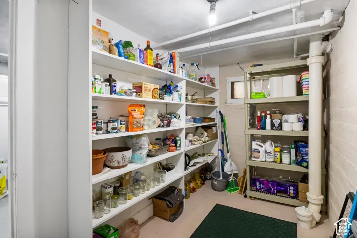 Built-in shelving for organized storage