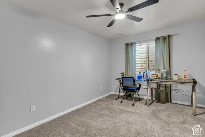 Recessed window with white trim