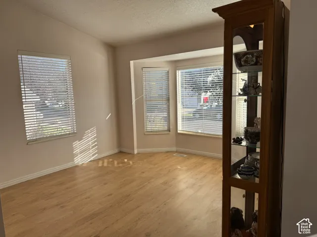 Wood-finish flooring throughout