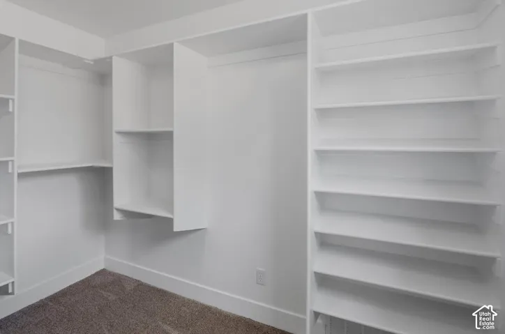 Built-in shelving with multiple storage compartments